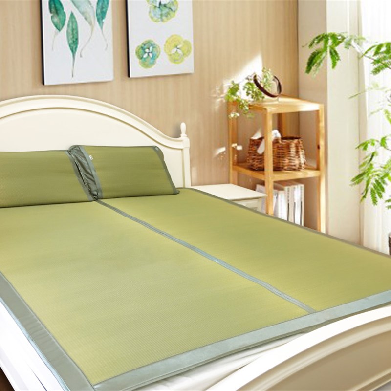 草席蔺草凉席1.8m床三件u套夏季加厚空调可折叠1.5米双人席子软