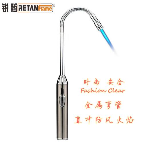 酒店厨房加长金属软管点火器蜡烛点D火枪打火棒工业炉具防风打火