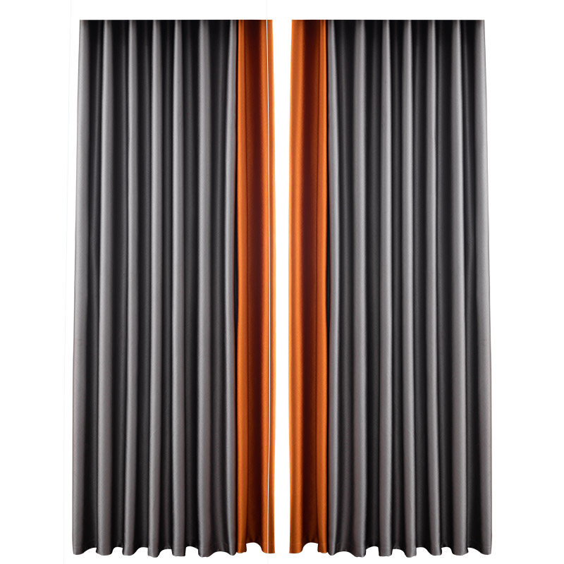 2022年新款纯色布拉格高档大气轻奢全遮光卧P室客厅落地窗遮阳隔