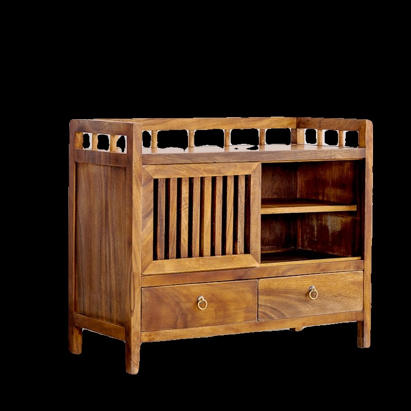 茶水柜实木移动小茶车家用u边几转角侧边柜茶吧机烧水壶一体小茶