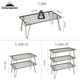 柯曼户外露营拼接重叠多用桌折叠野餐桌子L铁艺置物架多功能围炉
