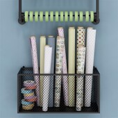 鲜花店丝带收纳架花店包装 纸彩带货架上墙M围巾架布料样布壁挂架