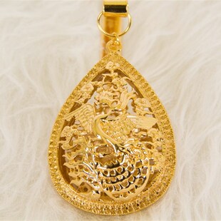 【子衣明堂】汉服明制凤舞九天金色霞帔坠婚服婚礼配饰定制合金铜