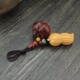 好柿会花生平安檀木柿子好事会发生钥匙扣高档挂饰钥匙链圈环挂件