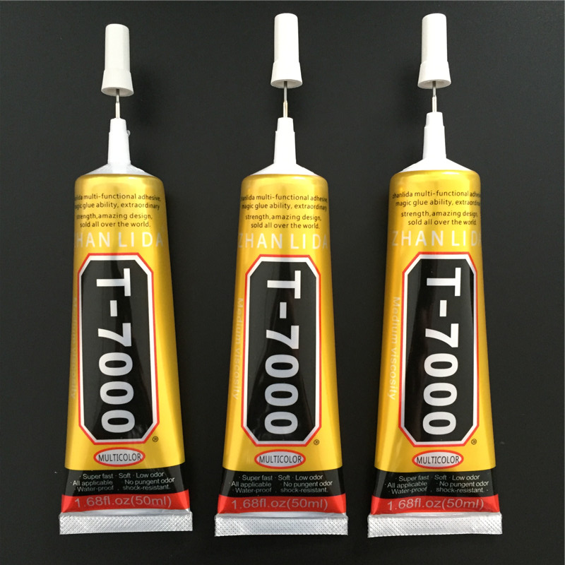 T7000黑胶软性手机维修胶手机边框 液晶屏贴合粘框裂缝密封软胶水