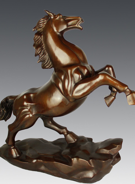 大仕缘 纯铜工艺品马到成功摆件事业开业商务生日送礼品生肖铜马