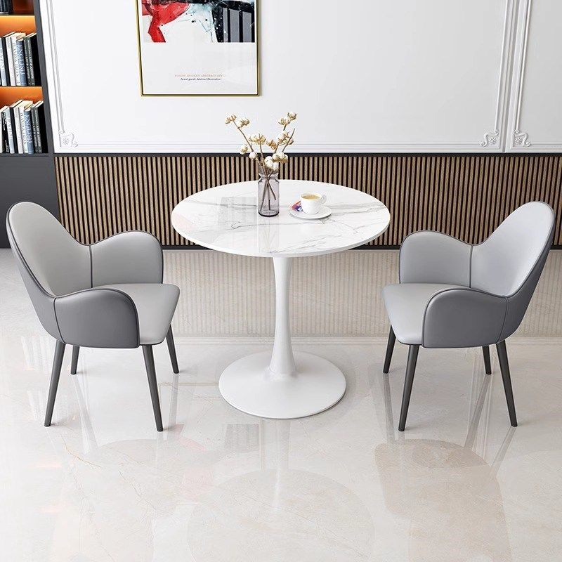 轻奢岩板洽谈小圆桌椅组合公司前台商务接待会客一桌二椅美容院店,住宅家具,岩板餐桌,淘宝优惠券,粉丝福利购,淘宝优惠卷