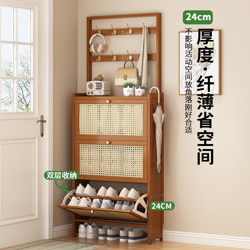 超薄窄鞋柜家用门口入户翻斗鞋架2024新款非实木入门玄关柜省空间图片