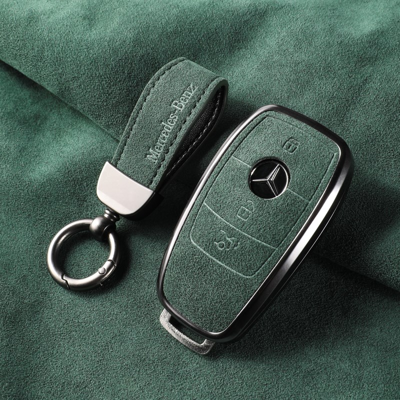 适用奔驰E300L钥匙套E级GLE450壳A200L扣C260L包GLC300级GLB220车