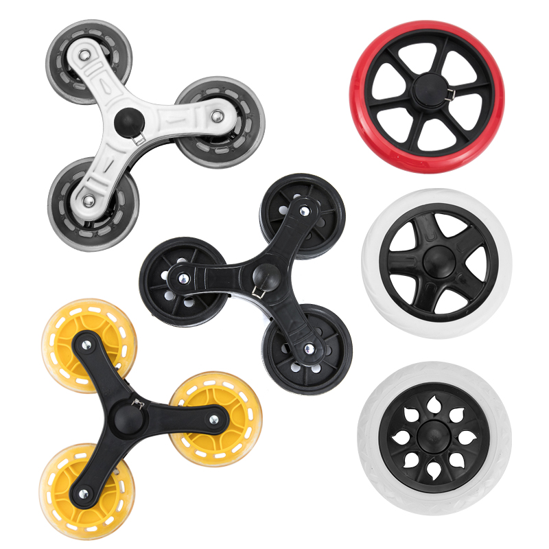 购物车轮子小推车轮子行李车轮子不锈钢爬楼梯买菜车小.拉车水晶