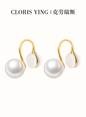 CLORIS  YING轻奢优雅淡水珍珠耳夹S925银简约设计百搭耳钉女