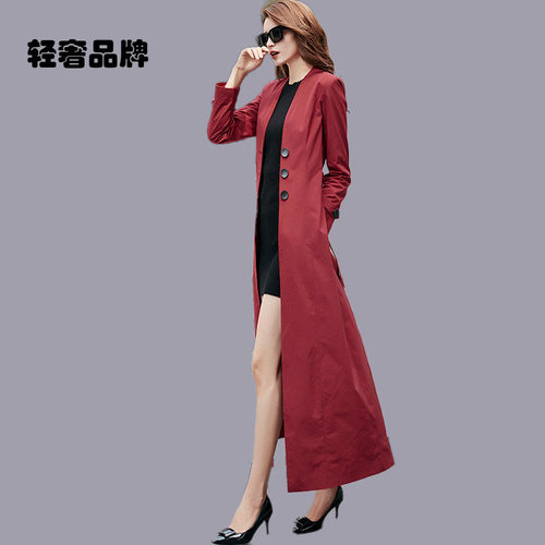 朗姿约定春秋风衣女长款2026年秋季新款高端时尚修身休闲大衣外套