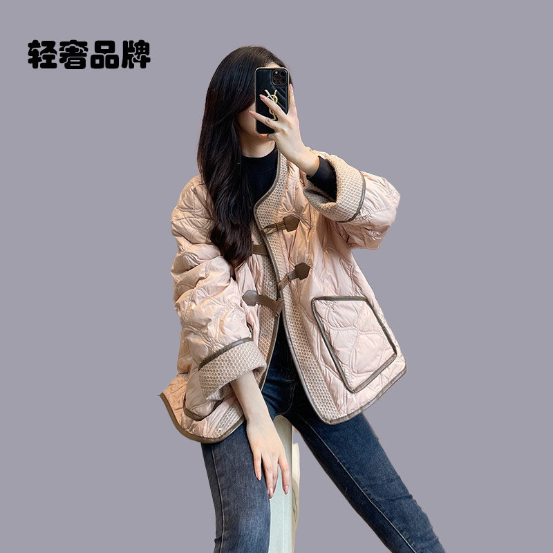 朗姿约定羽绒服女款2026年新款时尚高端中长款冬季盘扣国风白鸭绒