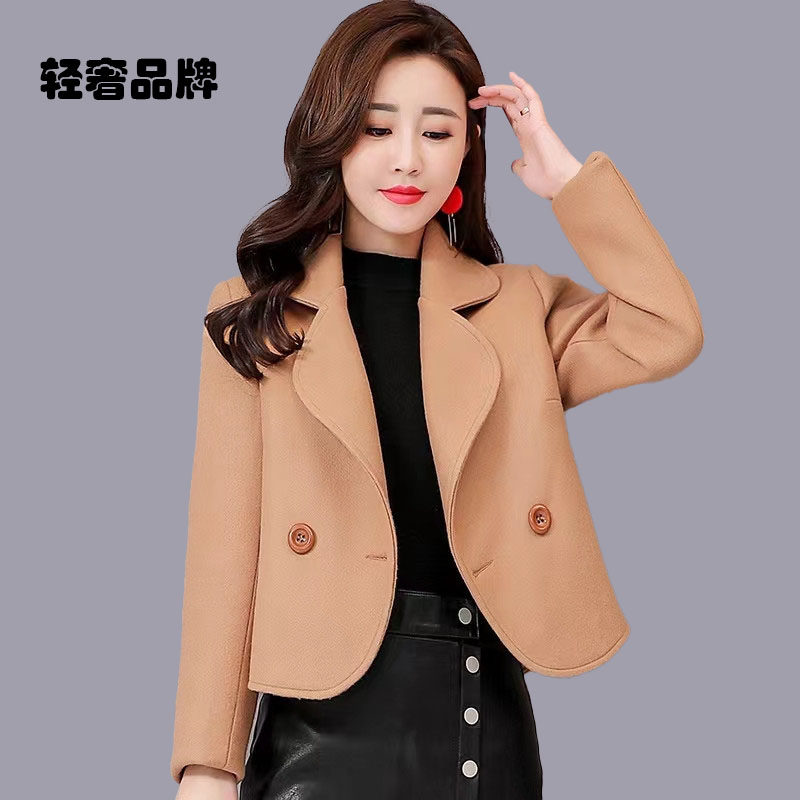 朗姿约定小个子妮子外套女2026春秋新款气质显瘦毛呢呢子短外套冬