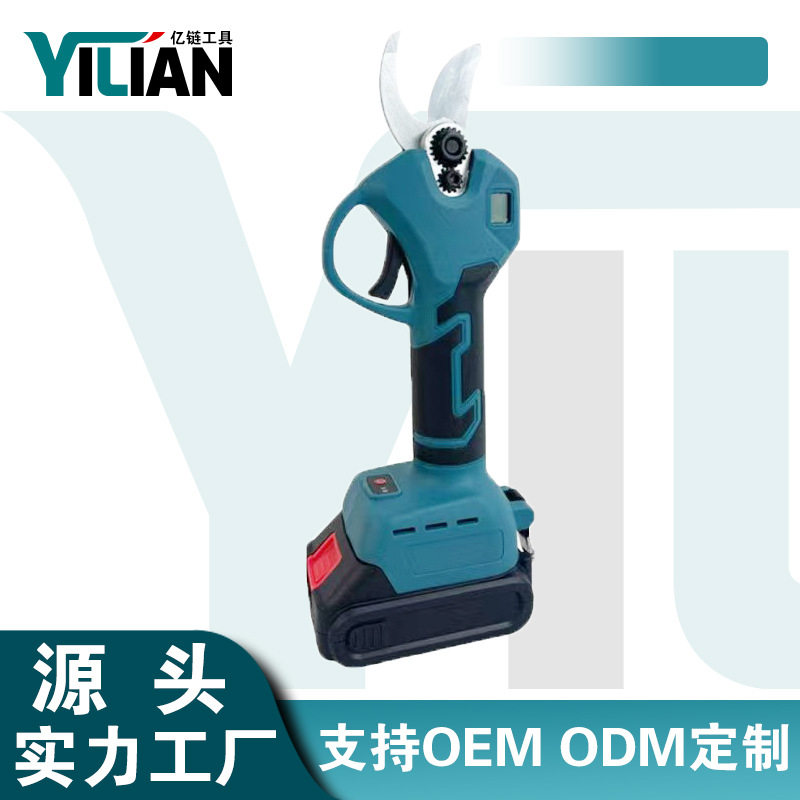 外贸跨境修枝剪无线剪刀修剪树枝粗枝剪果树果园剪数显款园林工具图片