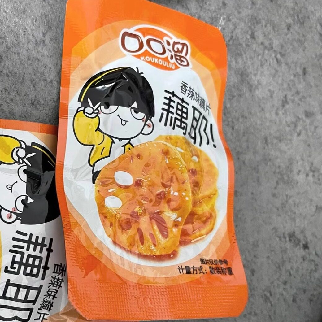 口口溜香辣味藕片脆莲藕片黑鸭味藕丁麻辣卤味下饭菜宿舍休闲零食