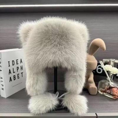 小浣熊帽子护耳帽仿貉子毛雷锋霸王帽冬季保暖男女儿童成人皮草帽