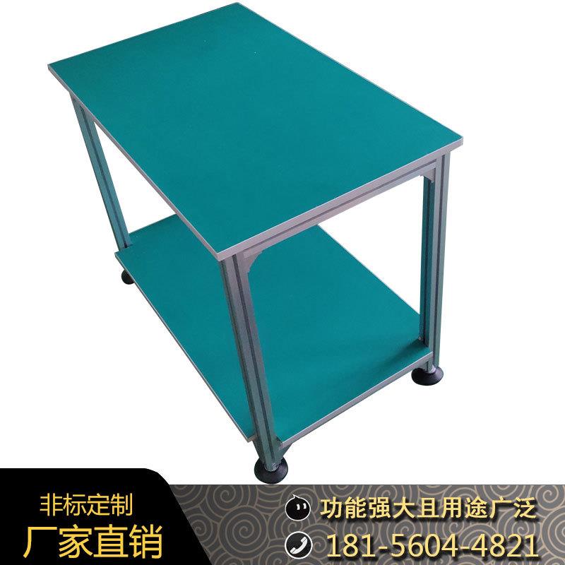 双层工作台工作桌橡胶桌面电子厂装配台分拣台工作台