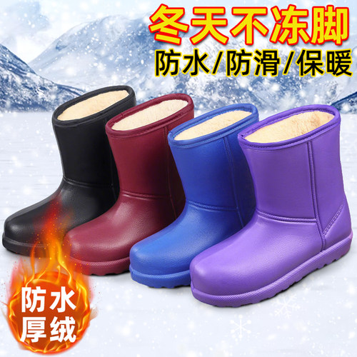加绒加厚保暖防水防滑女士雪地靴