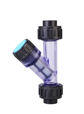 联塑UPVCY型过滤器20 25 3263给水塑料净水管道透明过滤器DN15-50