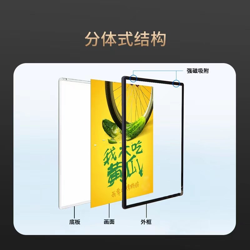 超薄LED圆角灯箱发光广告牌定做挂墙式悬挂价目表电梯间菜单吸磁