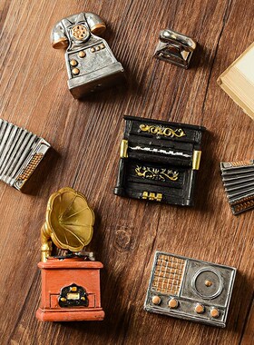 怀旧复古留声机小摆件家居客厅酒柜老物件老式照相机桌面装饰品