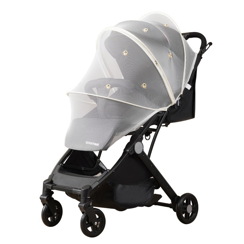 遛娃神器蚊帐全罩式通用婴儿车推车夏季透气宝宝溜娃车遮光防蚊罩
