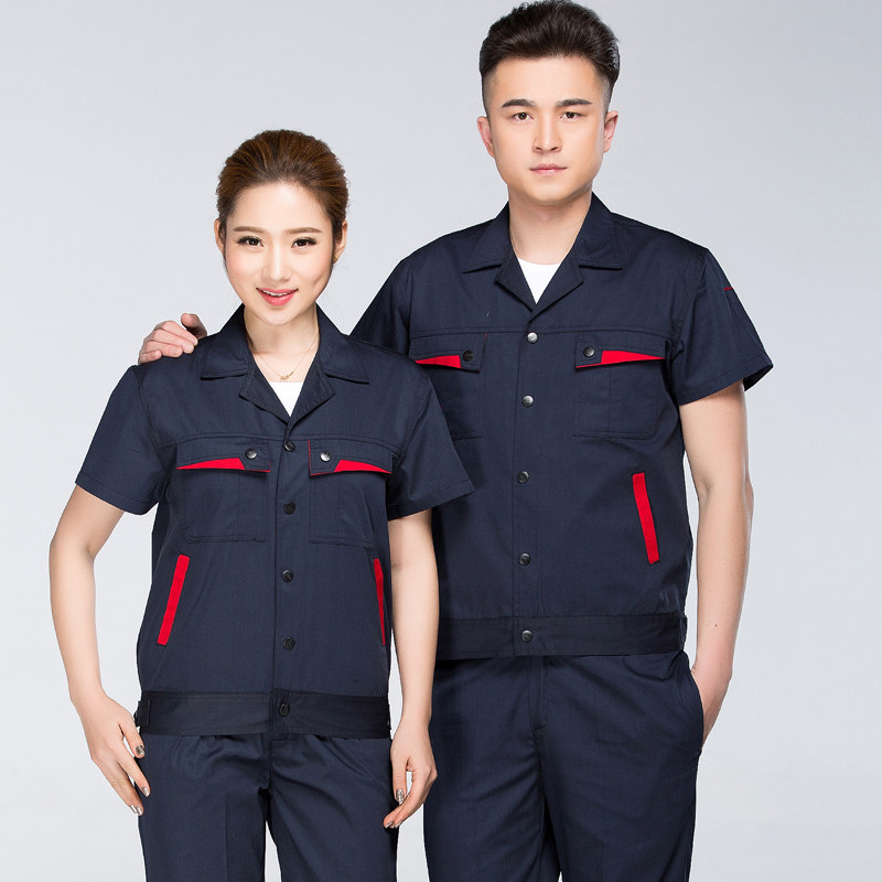 工程服夏装电工服短袖维修服酒店工作服工厂机修服工装制服男套装