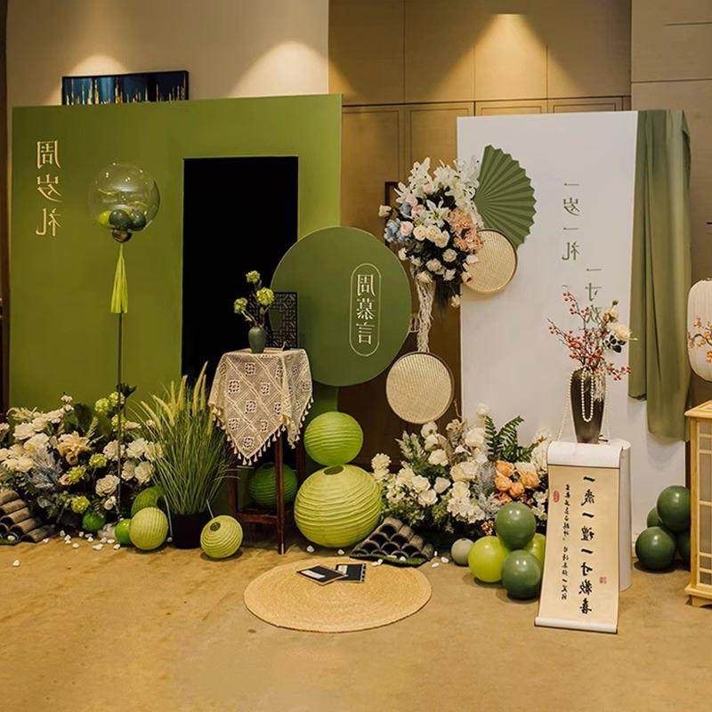 新中式南洋风周岁生日布置男女宝宝抓周宴场景布置装饰背景墙kt板,节庆用品/礼品,气球,淘宝优惠券,粉丝福利购,淘宝优惠卷