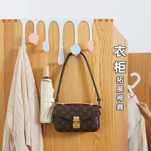 衣柜外侧面挂架柜子侧边挂衣钩门后背挂衣架卧室门上的挂钩免打孔