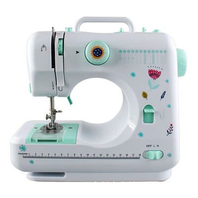 芳华505G跨境选品家用缝纫机迷你锁边锁扣眼吃厚12线迹缝纫机