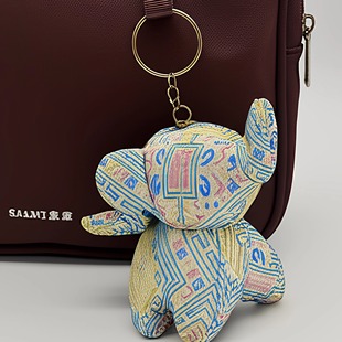 广西非遗壮锦小飞象手工壮族文创国风卡通挂件壮锦印象