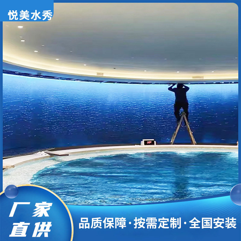 钢丝网水帘艺术水幕喷泉金属网水幕帘瀑布流水屏风玻璃水帘流水墙