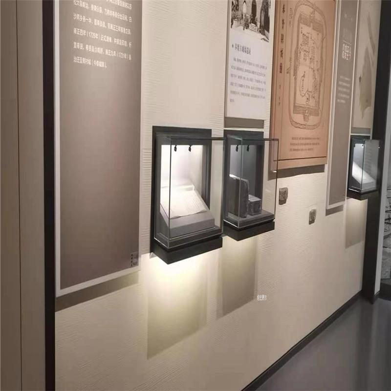 定制展厅挂墙展览柜玉器古董展示柜艺术馆瓷器悬柜展馆壁龛柜
