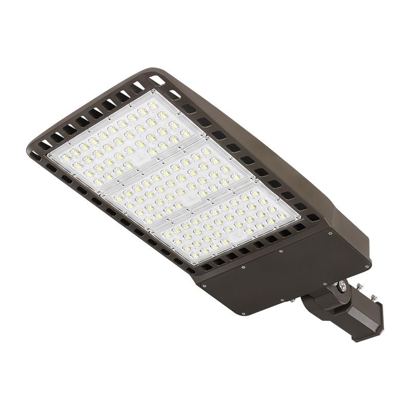 新款压铸鞋盒灯北美LED鞋盒路灯300W瓦光控路灯头市政道路照明灯