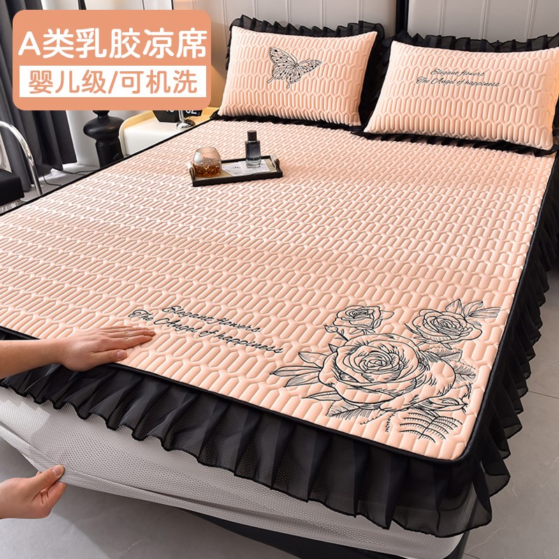 速发床机款乳胶凉席通天2024新款可笠洗席子四季夏用软垫可折叠1.