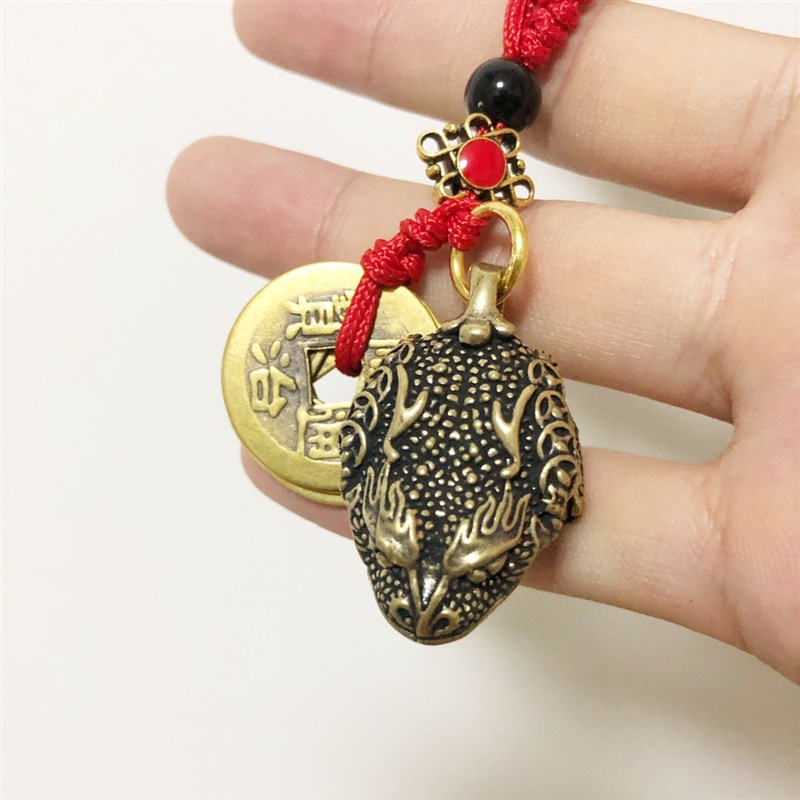 速发老铜金蟾铃铛黄虎铃貔貅铃铛福猪铃铛黄铜五钱扣大量发货