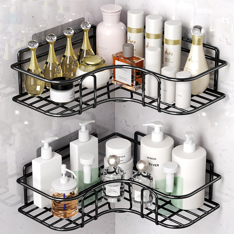 速发厨房浴室墙上置物架卫生挂浴墙厕所多功能挂室壁间牙刷收纳三