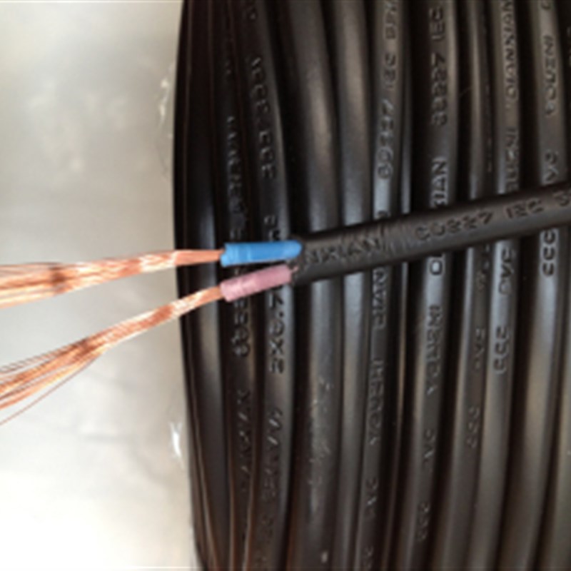 速发扁线电线5缆平行线RVV2*0.5 0.75 .1电平方黑白套线线线