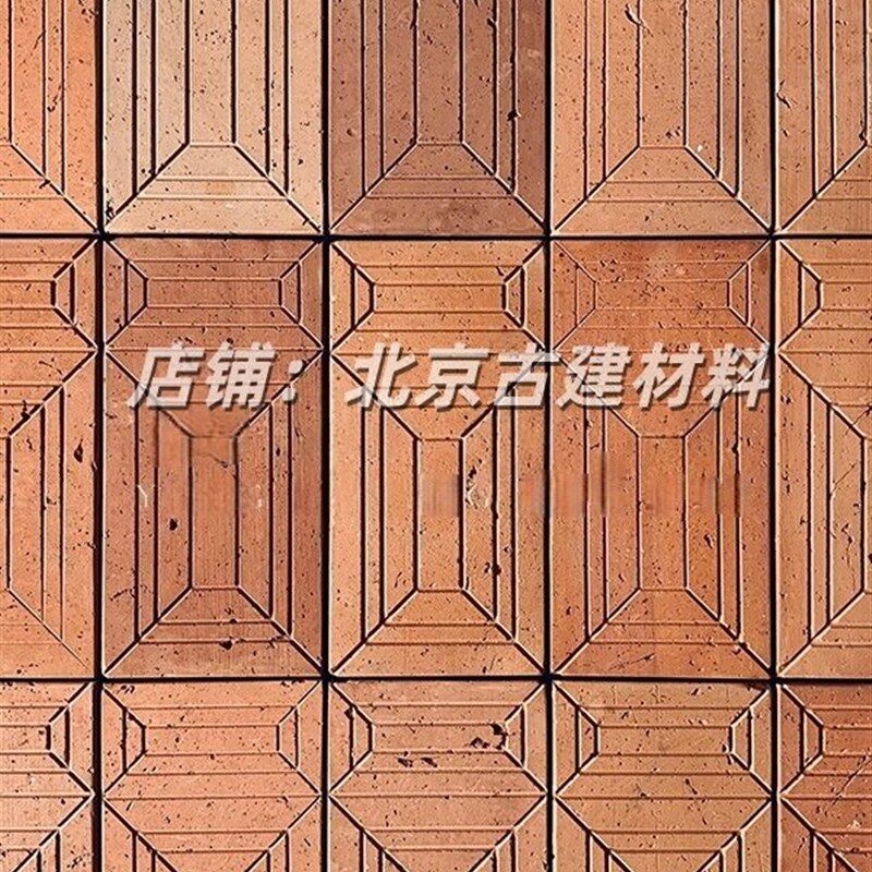 速发艺术红砖墙闽南红色花砖陶土砖雕刻背景墙砖浮雕造型穿传意工