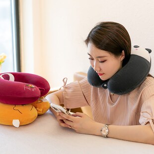 速发旅型枕记枕棉办公室午睡忆趴睡枕坐飞机外出u行开车头枕u型头