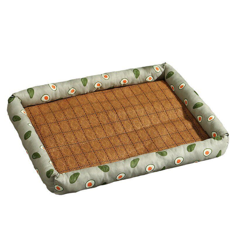 速发夏狗猫窝季窝凉席方窝四季子用藤席垫耐抓耐咬猫狗垫通泰迪降