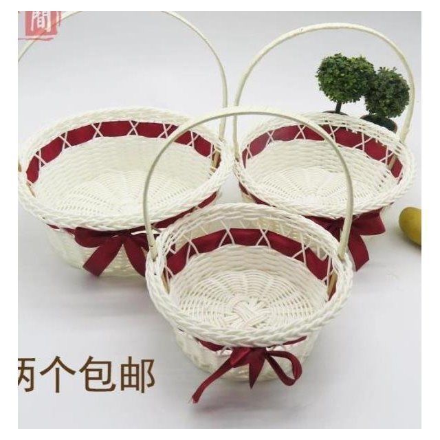 速发婚庆用品童礼结婚花舞撒花篮婚礼撒花小花篮花瓣手提儿婚跳童