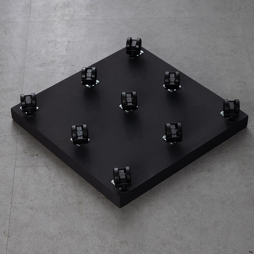 速发正方形移滚花盆托盘带轮仿水泥白色家用底座向动轮接水盘花盘