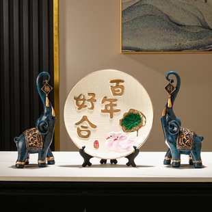新婚礼物送新人高级实用新娘婚房布置装饰品百年好合结婚对象摆件