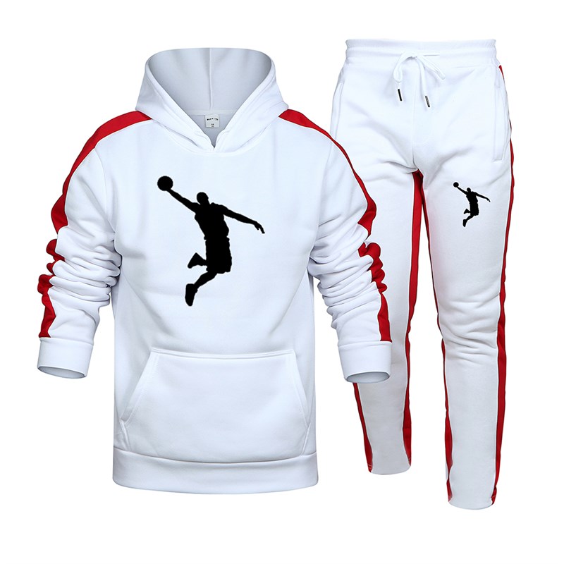 Autumn and Winter Tracksuit Men 2 Pieces Set Sweatshirt + Sw