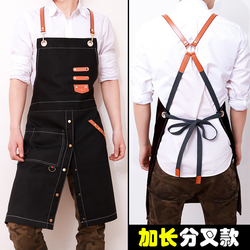 New Aprons For Woman Men Work Apron Bar Shop Cafes Uniform