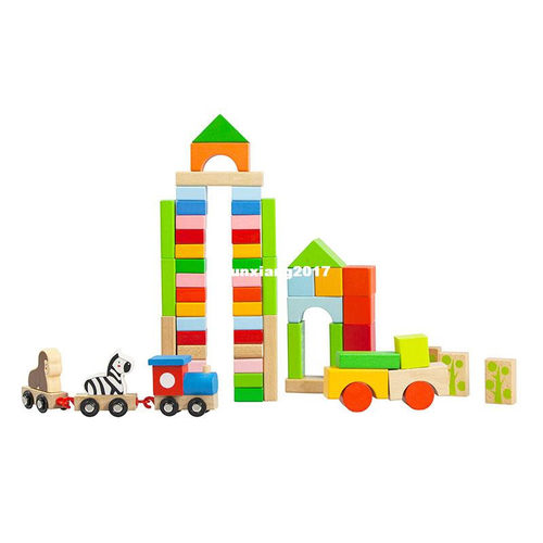 极速MWSJ 100 Pcs Wooden Anil Forest Bulidin Blocks BHW051 fo