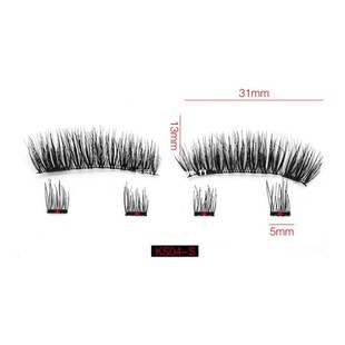 Magnetic eyelashes+ 4 part magnets handmade 3D/6D magnet las