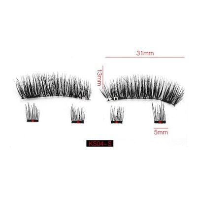 Magnetic eyelashes+ 4 part magnets handmade 3D/6D magnet las